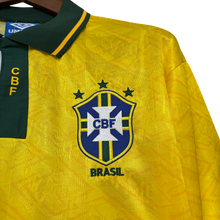 Carregar imagem no visualizador da galeria, Camisa Brasil Home 1991 Retrô - Amarela