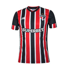 Carregar imagem no visualizador da galeria, Camisa São Paulo Away 24/25 - Vermelha e Branca - C/ Patrocínio
