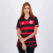 Carregar imagem no visualizador da galeria, Camisa CRF Feminina Home 24/25 - Preta e Vermelha