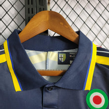 Carregar imagem no visualizador da galeria, Camisa Parma Away 99/00 Retrô - Azul e Amarela