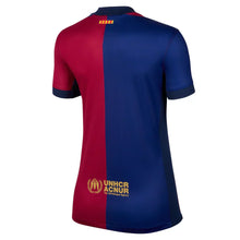Carregar imagem no visualizador da galeria, Camisa Barcelona Feminina Home COLDPLAY 24/25 - Azul e Vermelha