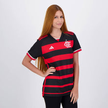 Carregar imagem no visualizador da galeria, Camisa CRF Feminina Home 24/25 - Preta e Vermelha