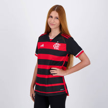 Carregar imagem no visualizador da galeria, Camisa CRF Feminina Home 24/25 - Preta e Vermelha