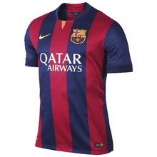 Carregar imagem no visualizador da galeria, Camisa Barcelona Home 14/15 Retrô - Azul e Vermelha