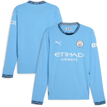 Carregar imagem no visualizador da galeria, Camisa Manchester City Home 24/25 Manga Longa - Azul
