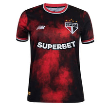 Carregar imagem no visualizador da galeria, Camisa São Paulo Feminina Third 24/25 - Preta e Vermelha